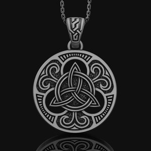 Silver Celtic Triquetra Pendant Trinity Knot Necklace Pagan - Etsy