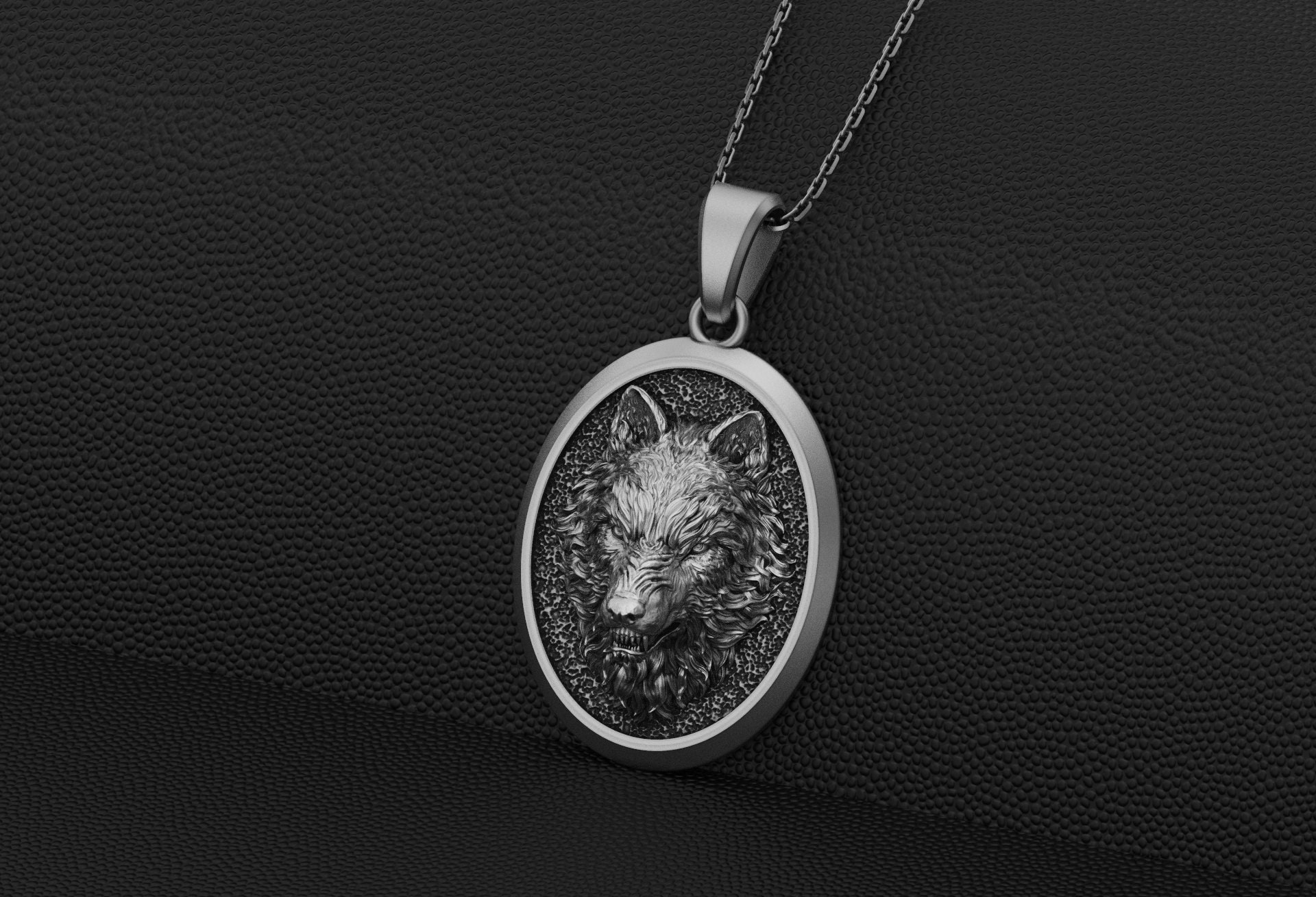 Personalized Angry Wolf Necklace Gift for Men Women - Etsy