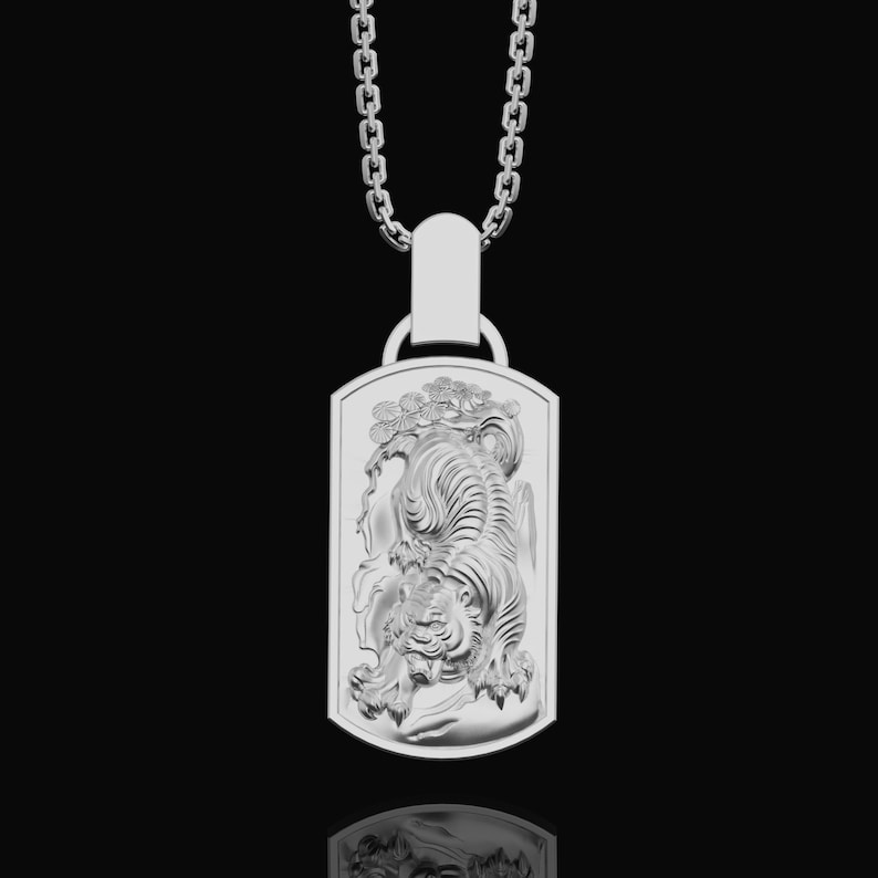 Chinese Tiger Necklace Year of the Tiger Zodiac Animal Etsy