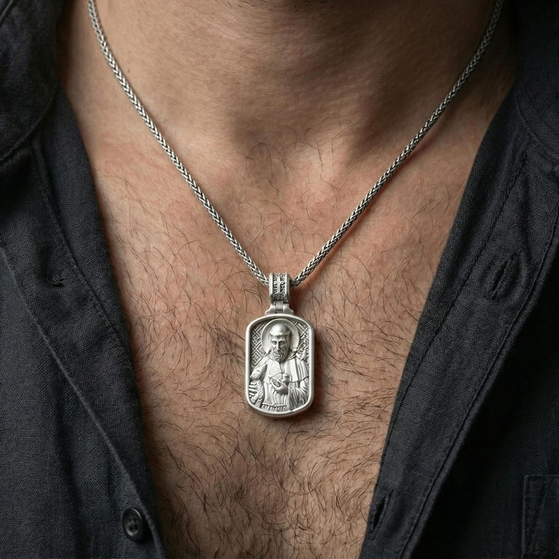 St. Francis of Assisi Medal, Sterling Silver Catholic Pendant Necklace ...