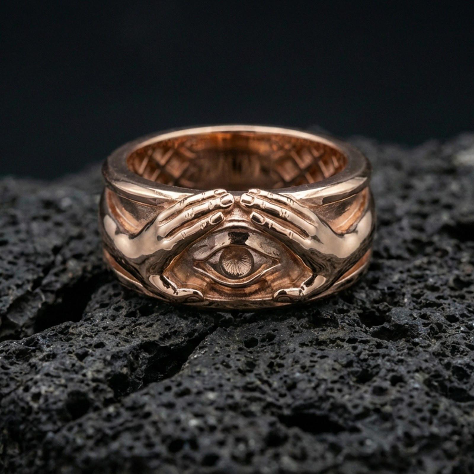 Sterling Silver Illuminati Ring - Gothic Occult Jewelry, Secret 