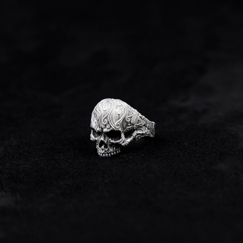 Silver Skull Rings for Mens Skull Ring Unique Gift for Etsy