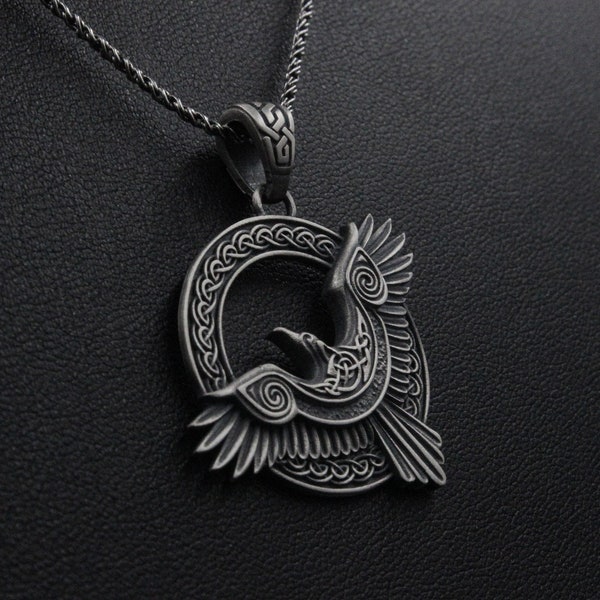 925 Silver Celtic Eagle Pendant Mothers Day Gift Ideas Women's Necklace Scandinavian Jewelry Mens Slavic Pendant