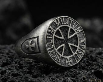Tempelritter Silber Ring, Sigillum Militum Xpisti