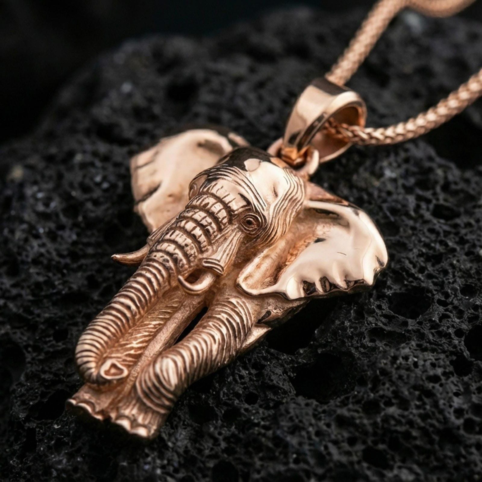 Sterling Silver Elephant Pendant, Animal Charm Necklace - Etsy