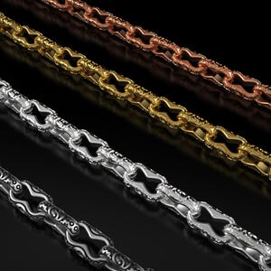 Baroque Artisan Chain Necklace – Sterling Silver Sculpted Link Chain ...