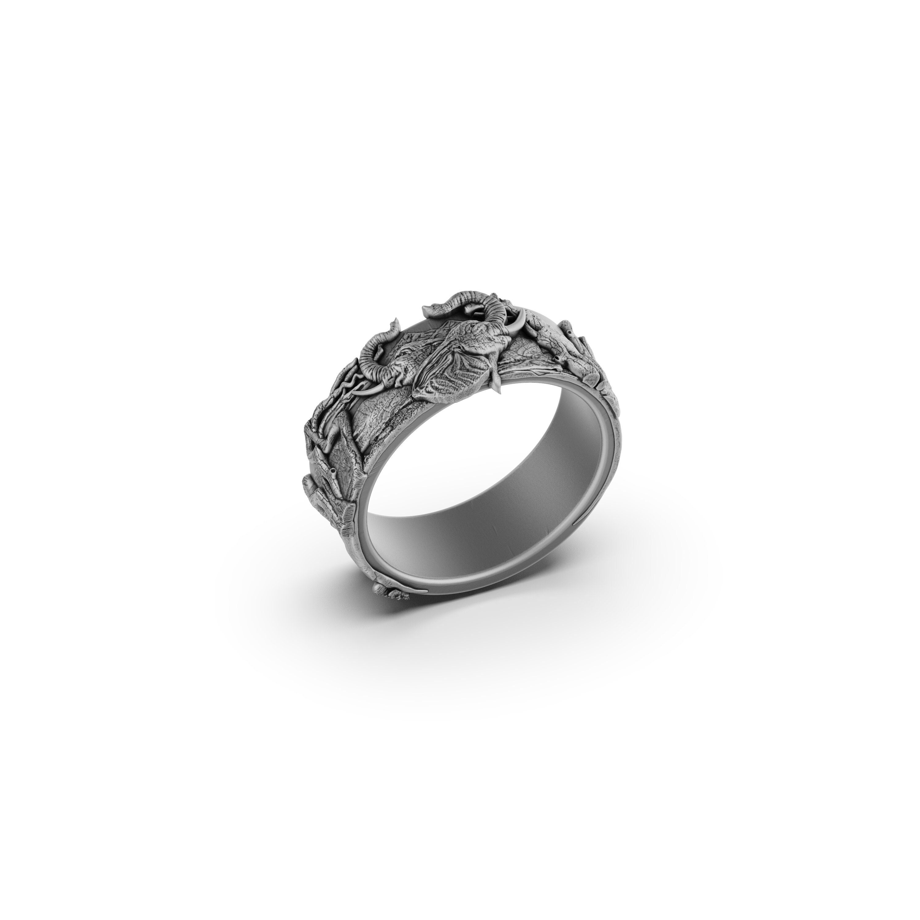 Elephant Love Ring, Symbolic Band Ring, Animal Lovers Ring, Love-Inspired Jewelry, Elephant-Themed Ring, Elephant Ring