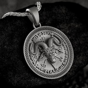Baphomet Pendant – Goat of Mendes Necklace with Occult Sigils & Pentagram