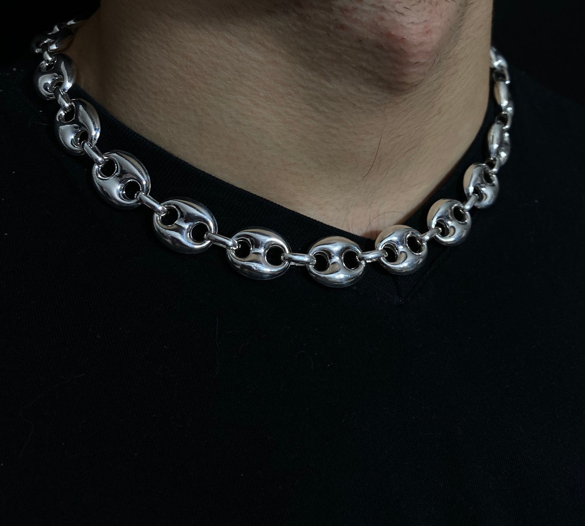 925 Sterling Silver Mariner Chain Necklace Gift Mens Marine Etsy