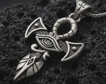 シルバー800 エジプトアンクペンダント ダイヤモンドカット 古代 