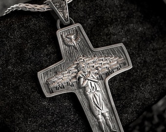 Pope Francis Original Pectoral Cross - Good Pastor Crucifix