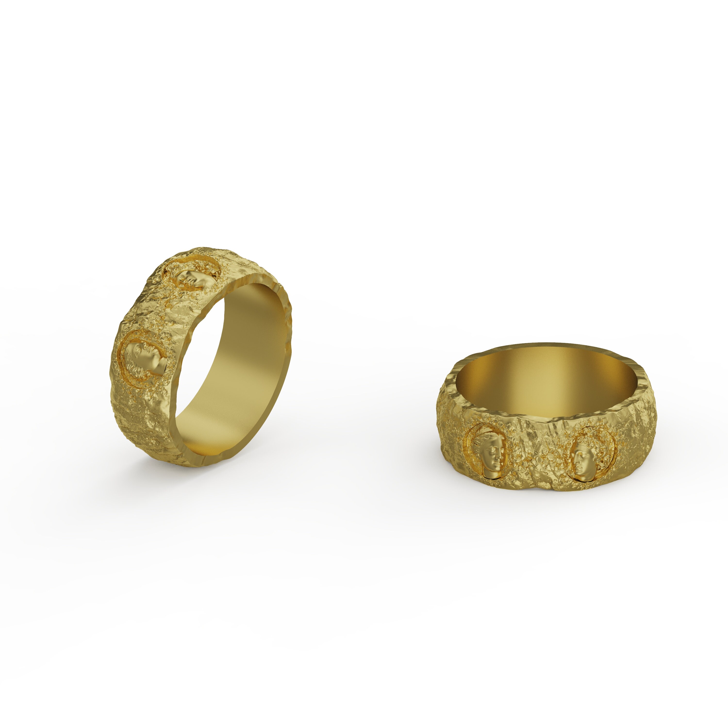 Sculptured Ring Ancient Greek Sculpture Ring Ancient Etsy