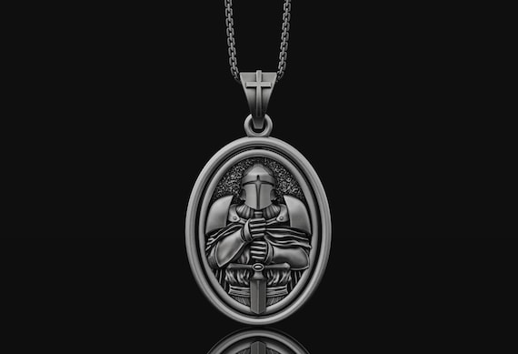 Collar cruzado giratorio Caballero templario caballero | Etsy México