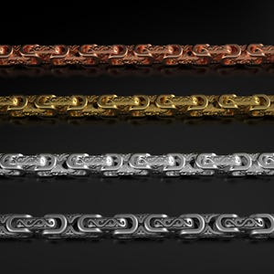 Heavy Baroque Scrollwork Chain Necklace – 925 Silver Ornate Link Chain ...