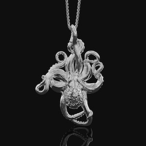 Zilveren Kraken-ketting, Octopus Lover-sieraden, tentakel, tentakels, Cthulhu, valentijnscadeau, zeedier, Kraken-sieraden