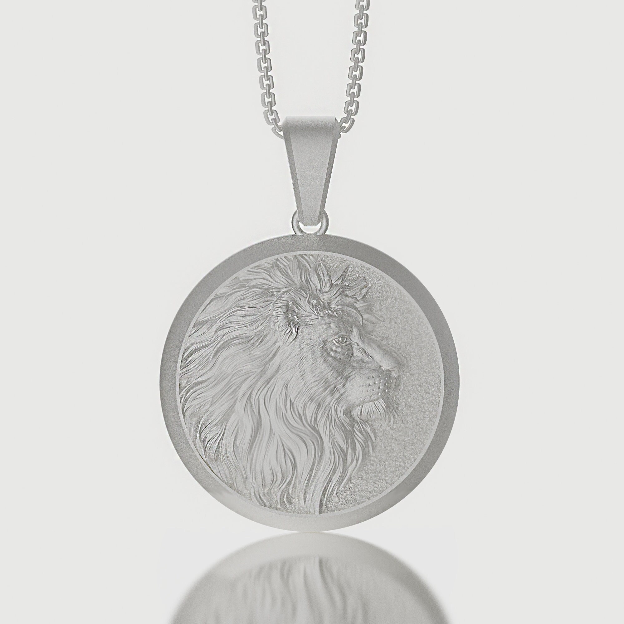 Gold Lion Pendant Leo Necklace Lion 