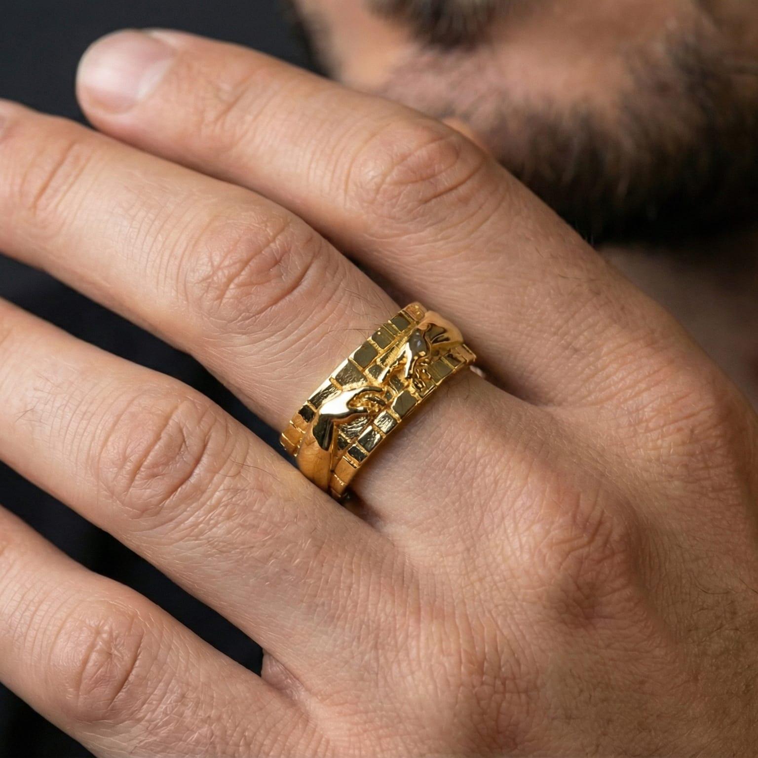 ANELLO REGOLABILE IN ACCIAIO BOMBATO ORO - Modì Modà