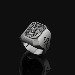 St Christopher Ring Christian Accessory Religious Jewelry Gift - Etsy