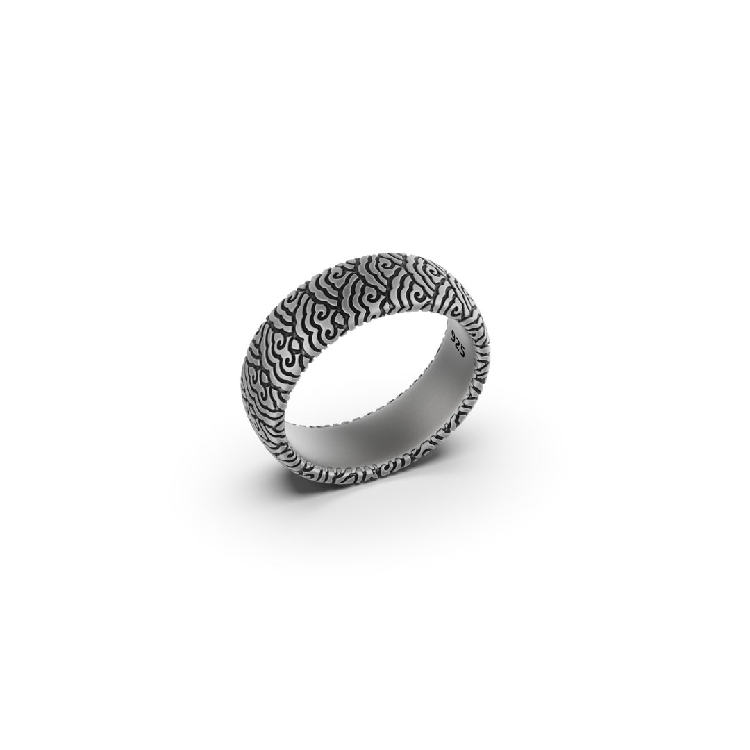 Anello a forma di ornamento giapponese a forma di nuvola, nuvole