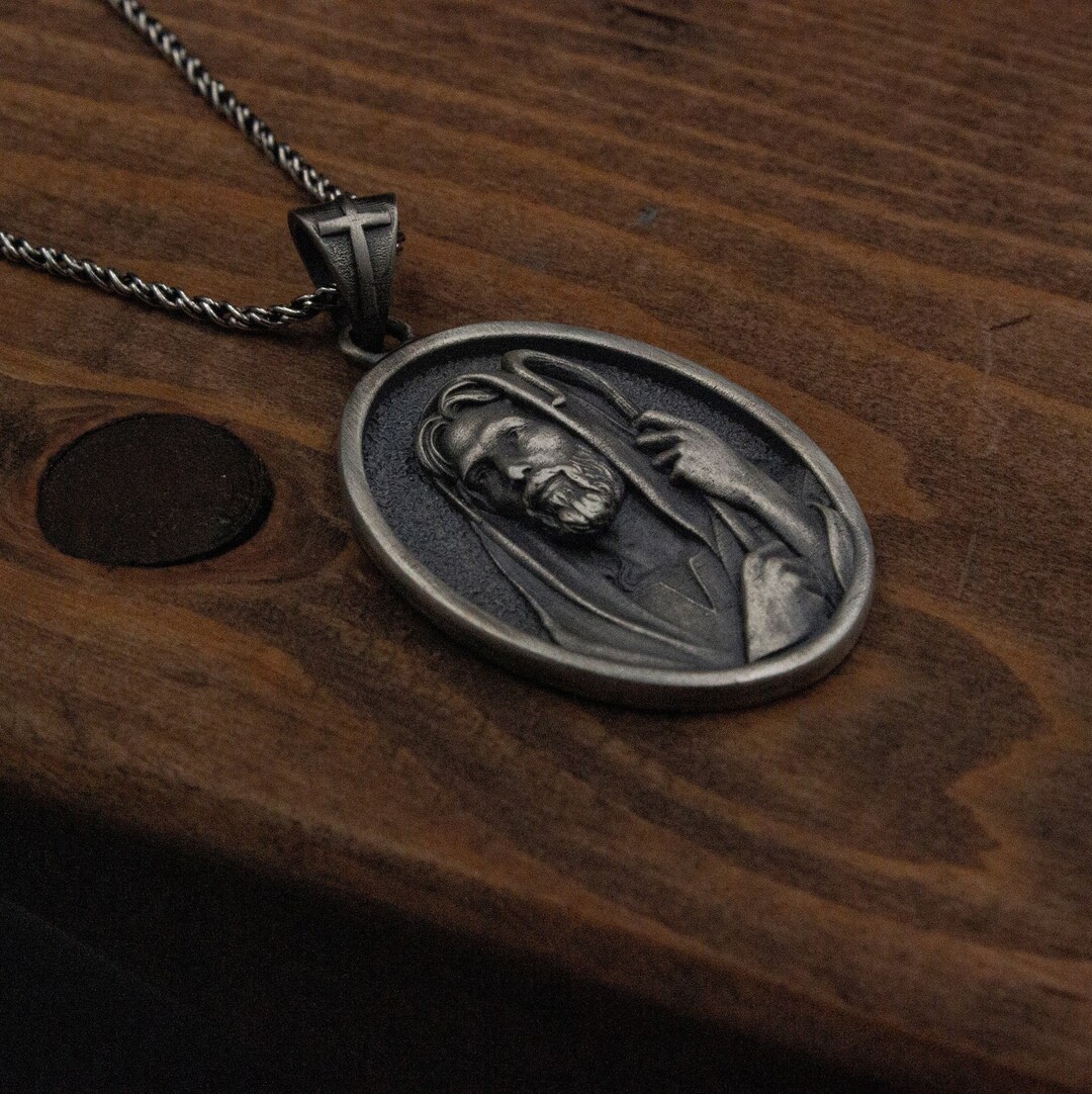 Good Shepherd Necklace Jesus Christ Pendant Silver Religious Accessory ...
