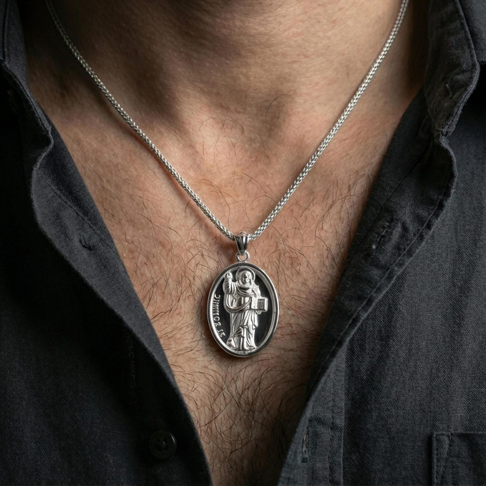 Sterling Silver St Dominic Medal, Catholic Patron Saint Pendant - Etsy
