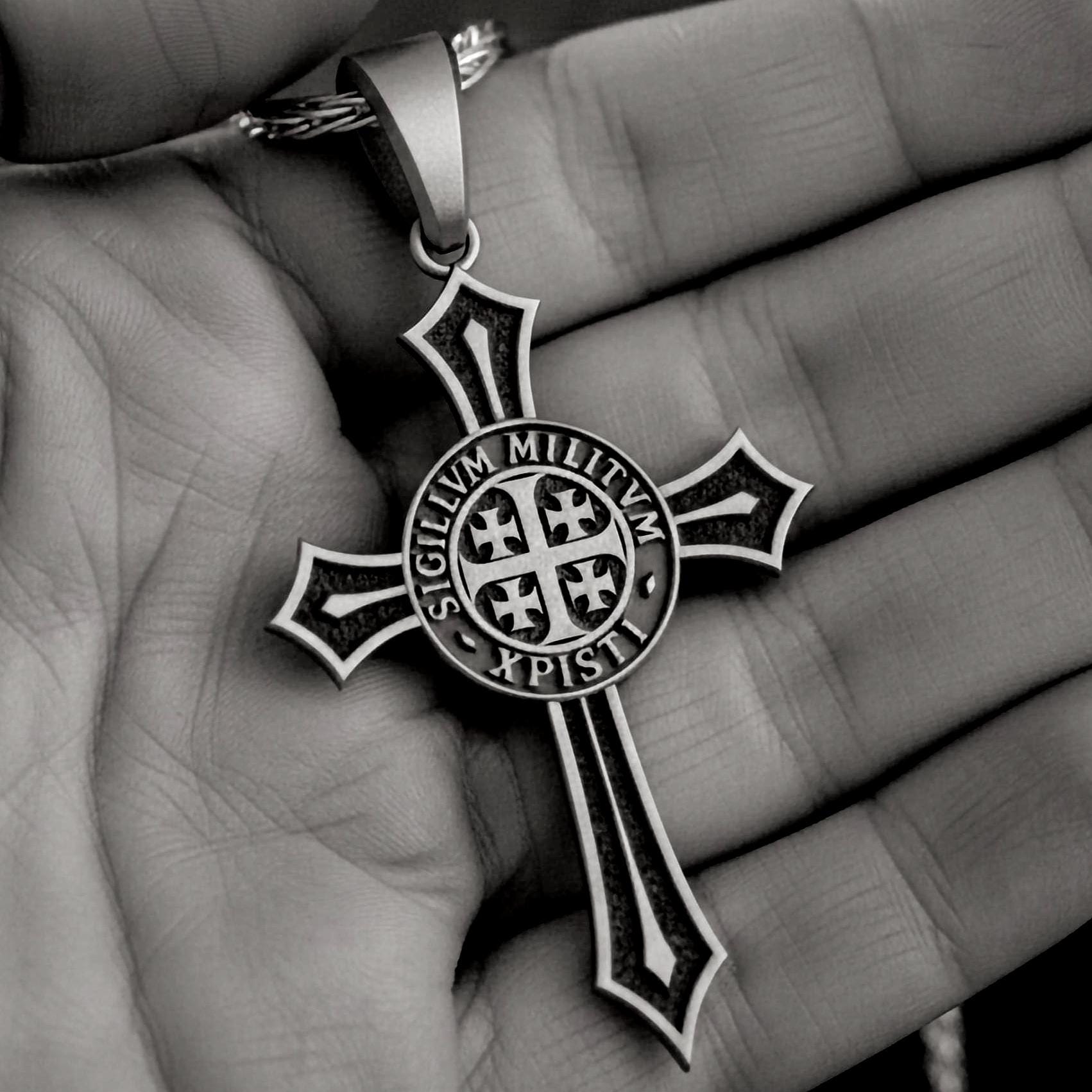 テンプル騎士団クロスペンダント – Sigillum Militum Xpisti シール 