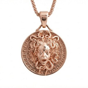Sterling Silber Medusa Halskette, Anhänger der griechischen Mythologie Bild 12