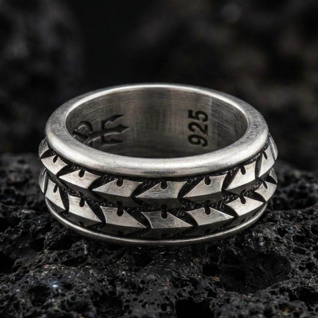 Sterling Silver Spinning Arrowhead Ring – Tribal Warrior Design - Etsy