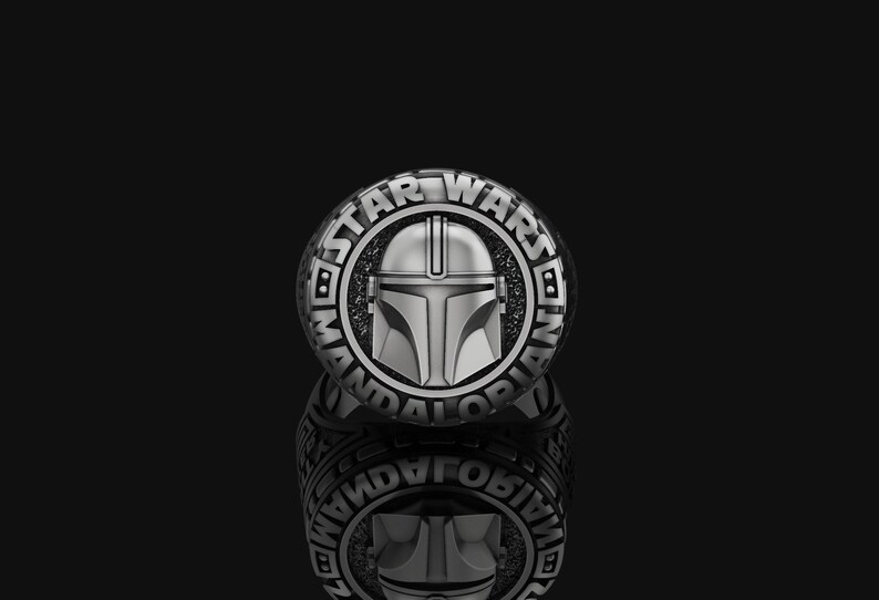 Star Wars Mandalorian Helmet Ring Bounty Hunter Jewelry Bobba Etsy