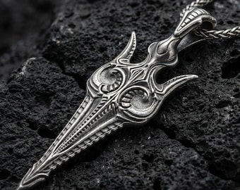 Sterling Silver Gungnir Spear Pendant – Norse Viking Amulet