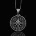 Silver Compass Necklace, Men's Jewelry, Father's Day Gift For Him, Boyfriend Gifts Mens Pendant North Star Personalized Necklaces 