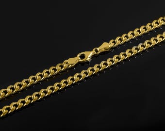 Collana Lunga In Argento 925 Placcato Oro Giallo 18kt Con Pendente In - Foto 5