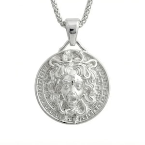 Sterling Silber Medusa Halskette, Anhänger der griechischen Mythologie Bild 6