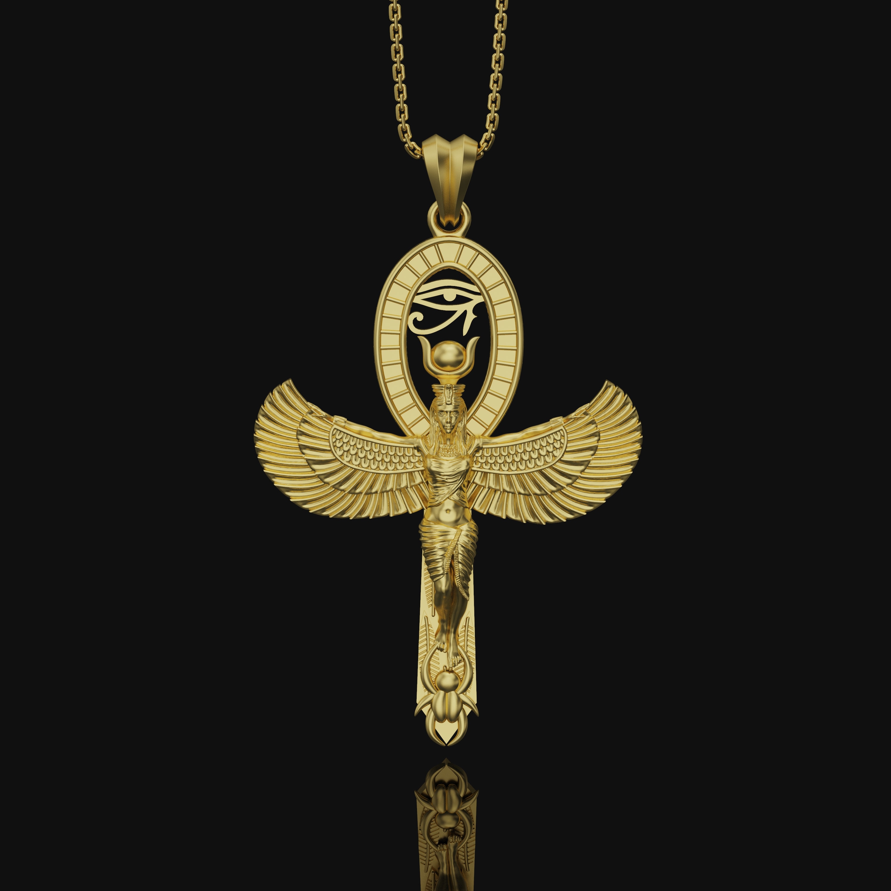 Gold egyptian pendant deals