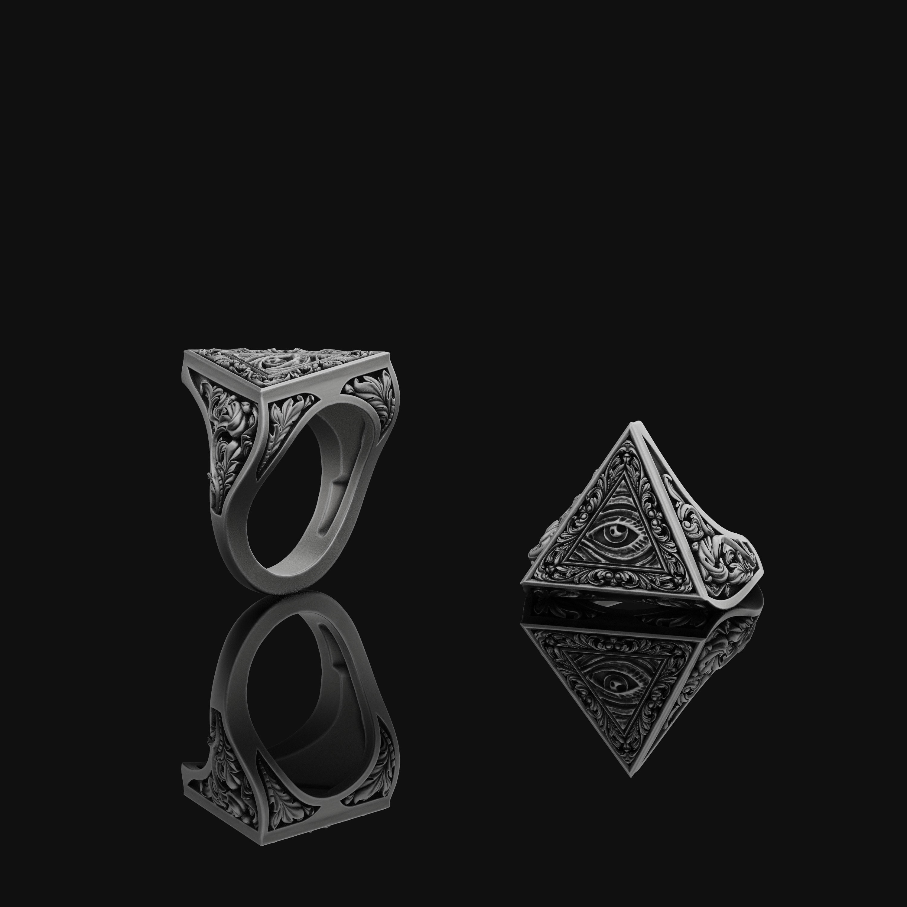 All seeing sales eye masonic ring