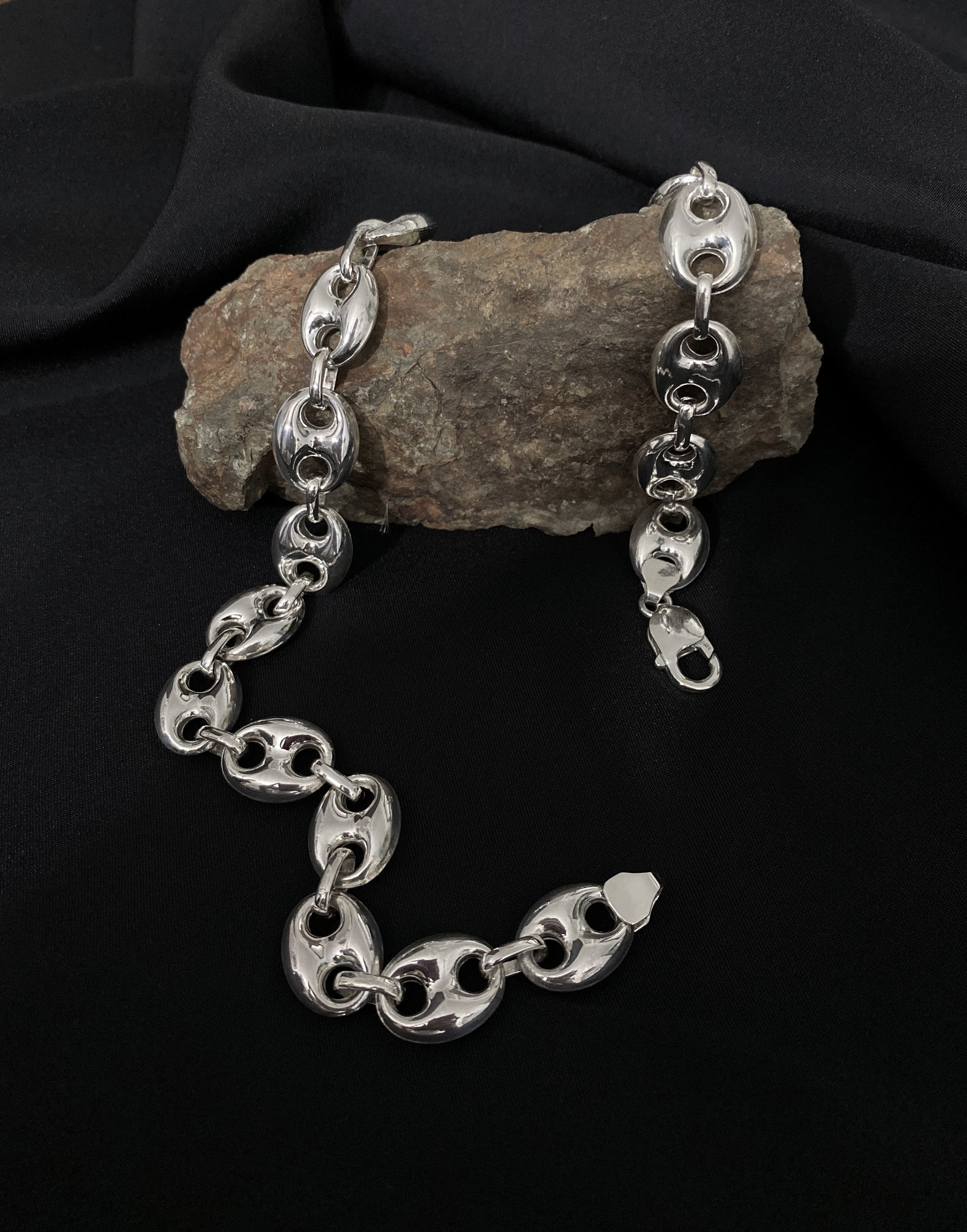 925 Sterling Silver Mariner Chain Necklace Gift Mens Marine Etsy