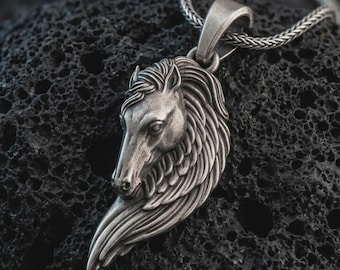 Sterling Silver Pegasus Wing Horse Necklace – Fantasy Equestrian Pendant for Mythology Lovers & Gift Seekers