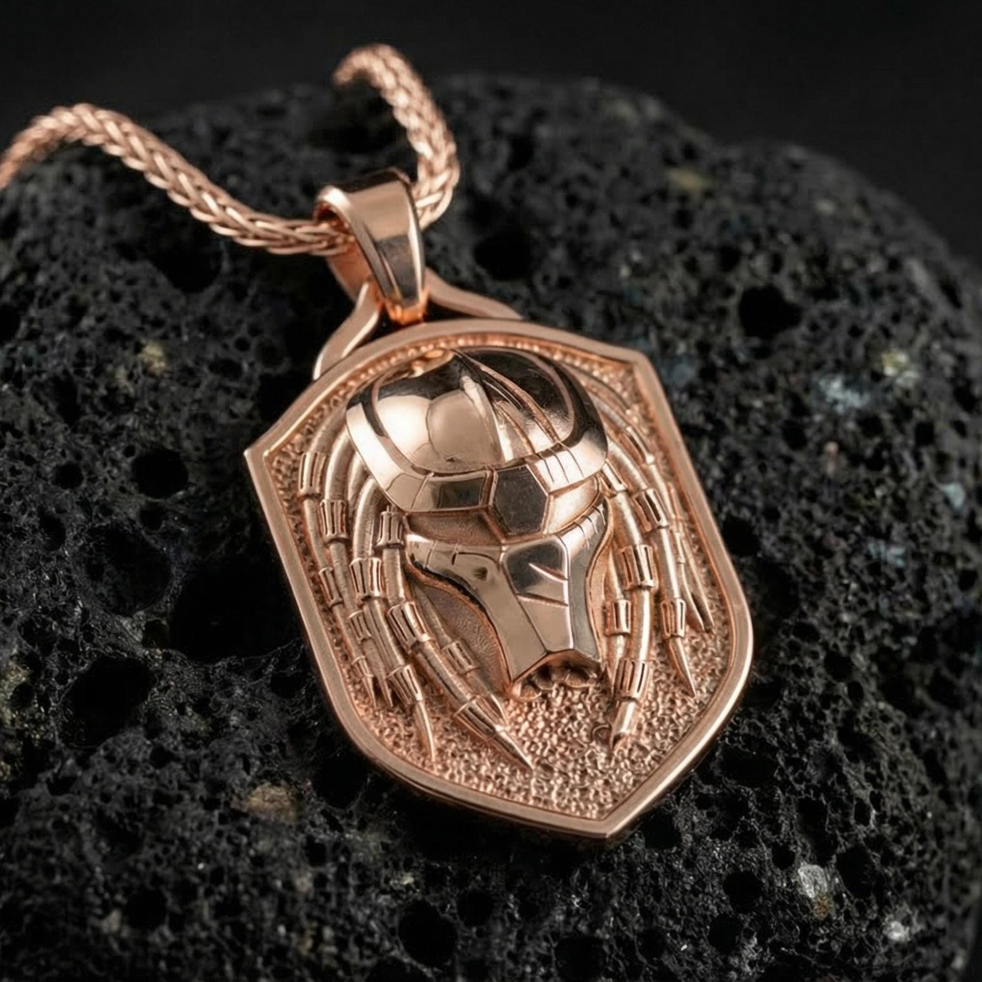 プレデターマスクシールドペンダント • SF戦士ネックレス • エイリアン