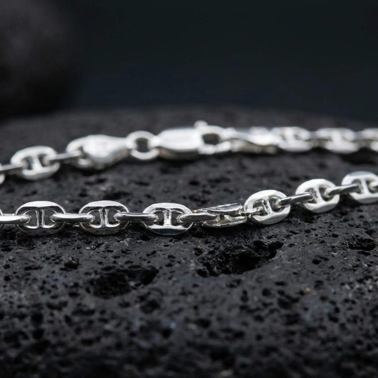Anchor Chain Bracelet - Etsy