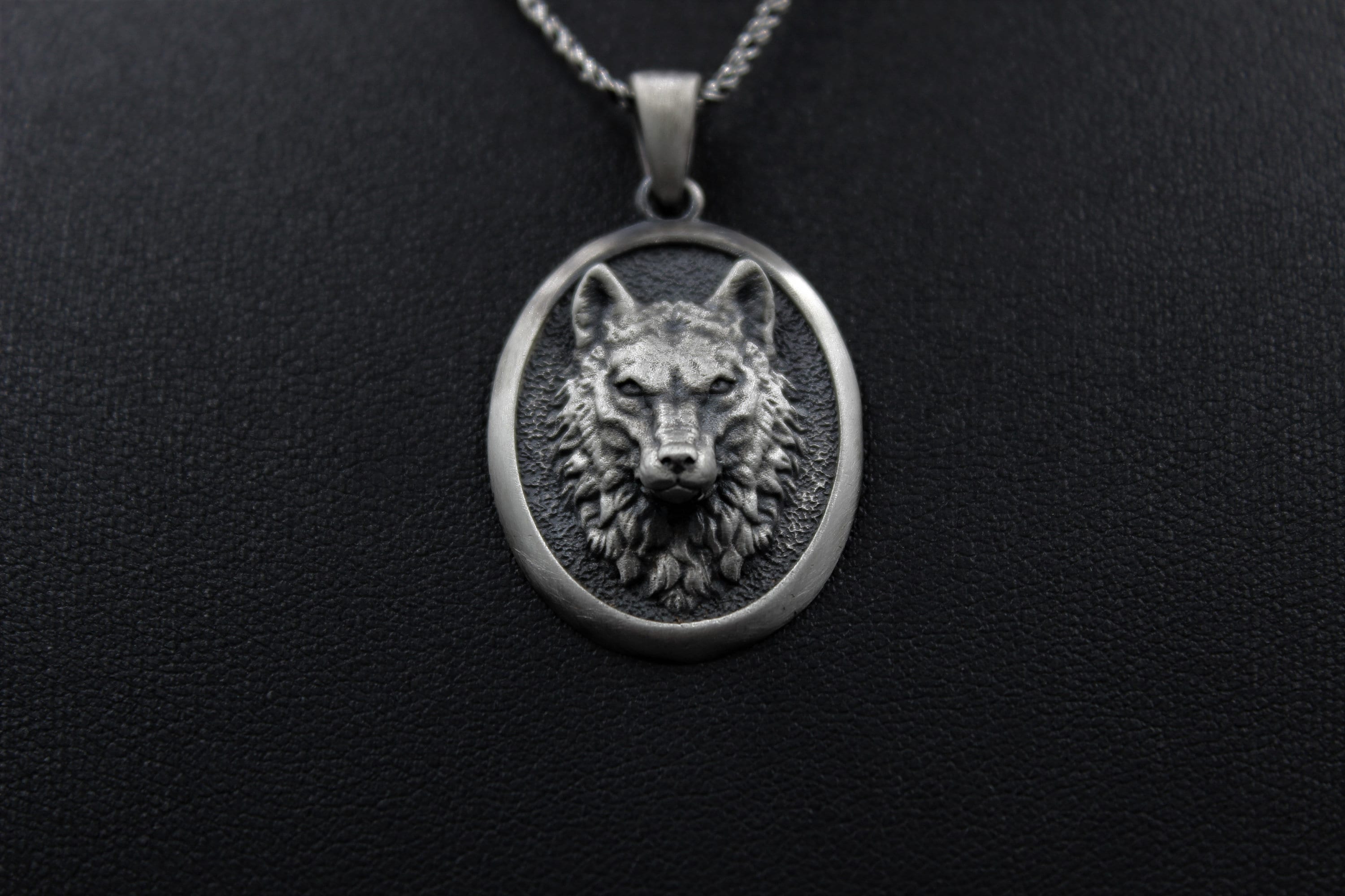 Personalized Wolf Accessory Animal Mens Jewelry 925 Silver Etsy