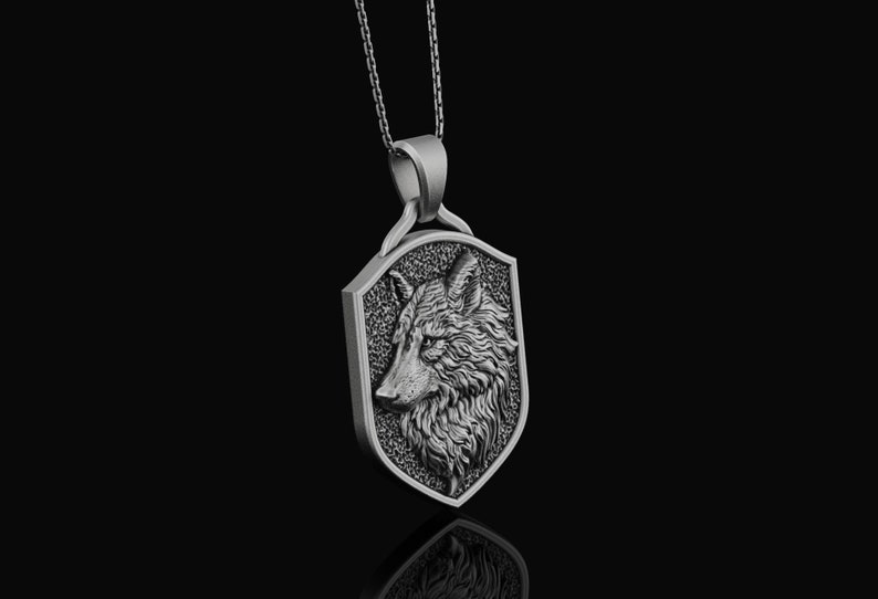 Silver Wolf Head Pendant Necklace for Women Men's Jewelry - Etsy