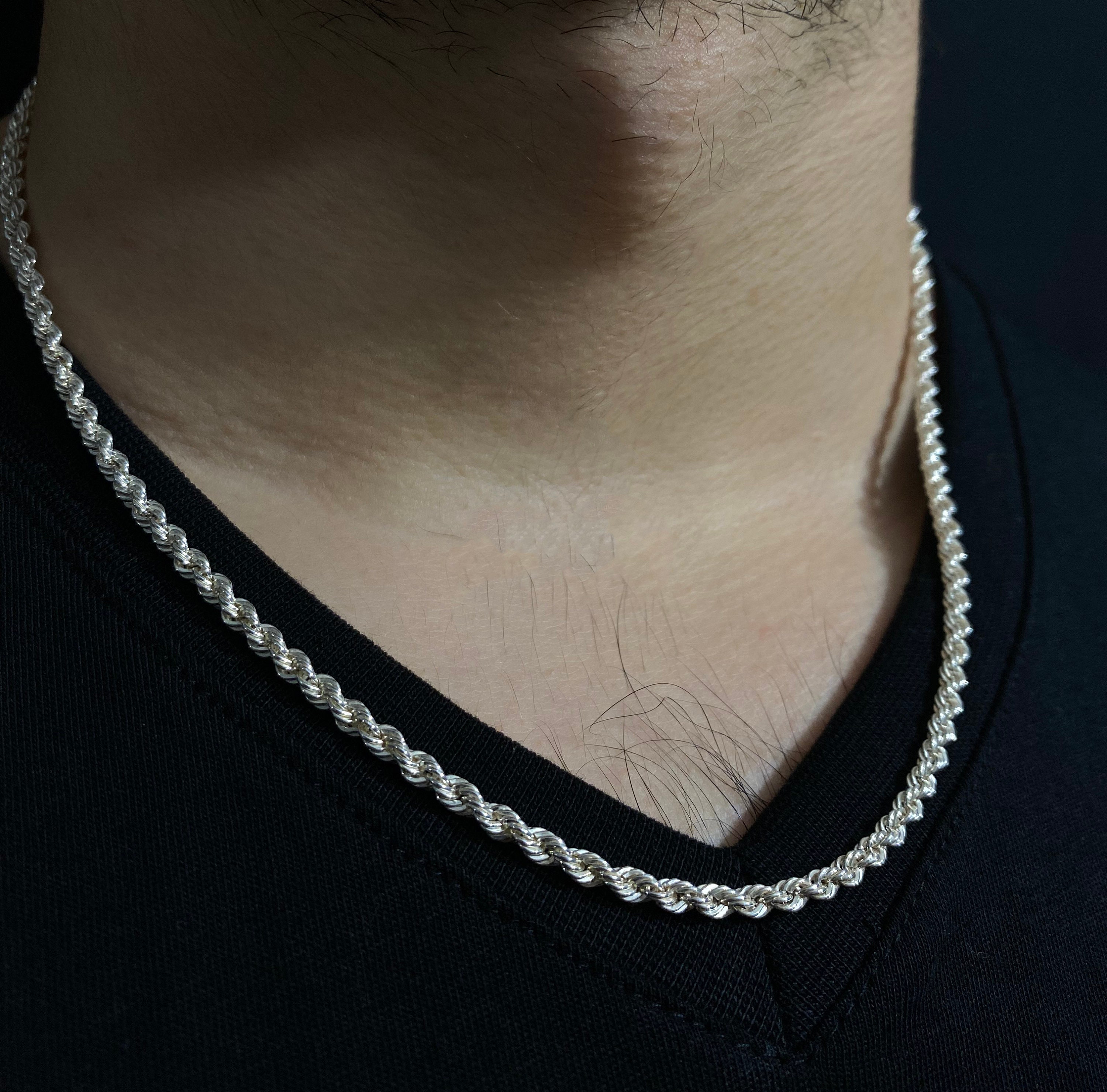 thumbnail image 2 of Old English Jewellers Solid 925 Sterling Silver Box Chain Necklace – Made In Italy 2 of 3