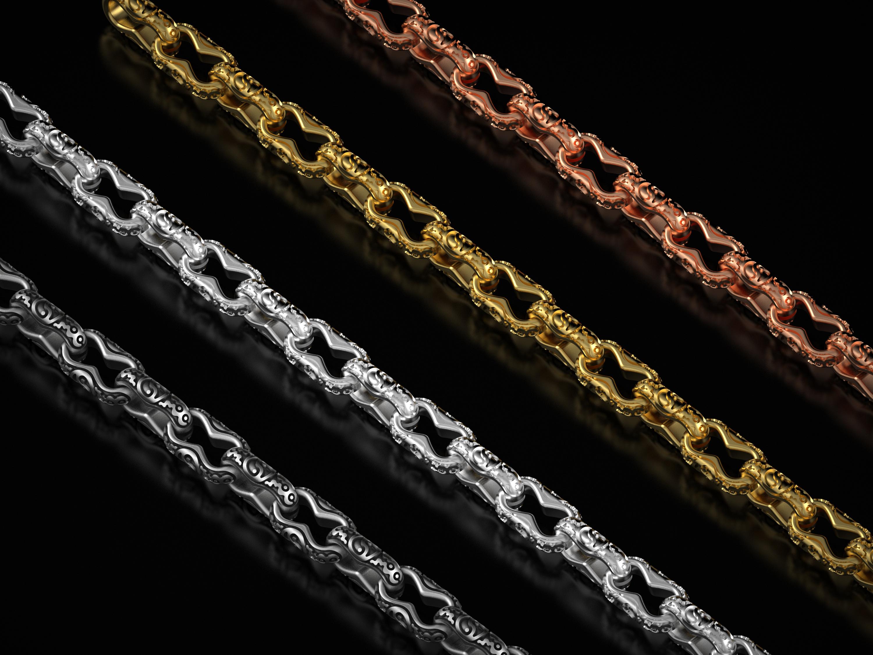 Baroque Artisan Chain Necklace – Sterling Silver Sculpted Link Chain ...