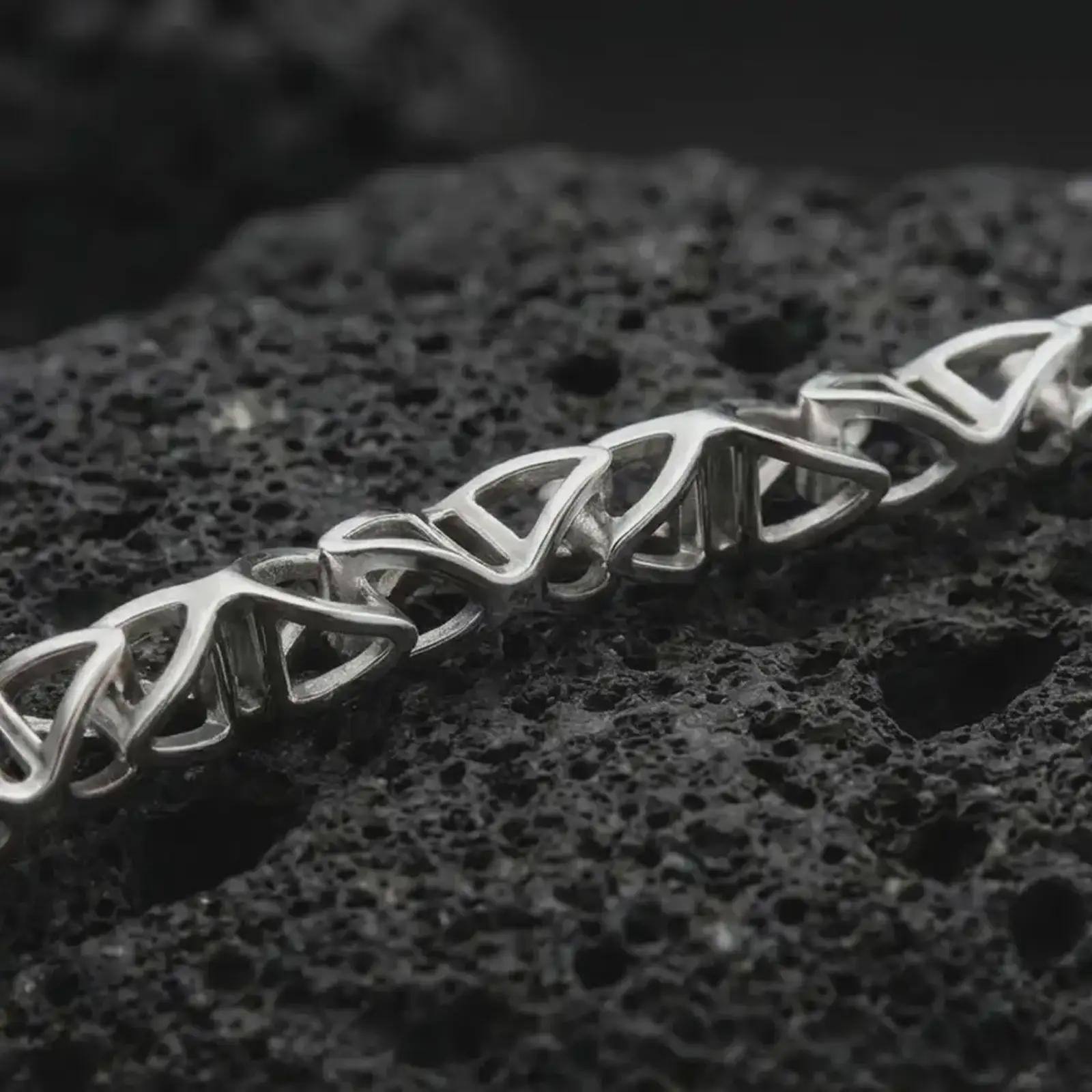 Sterling Silver DNA Helix Chain Necklace – Science Geek Jewelry - Etsy