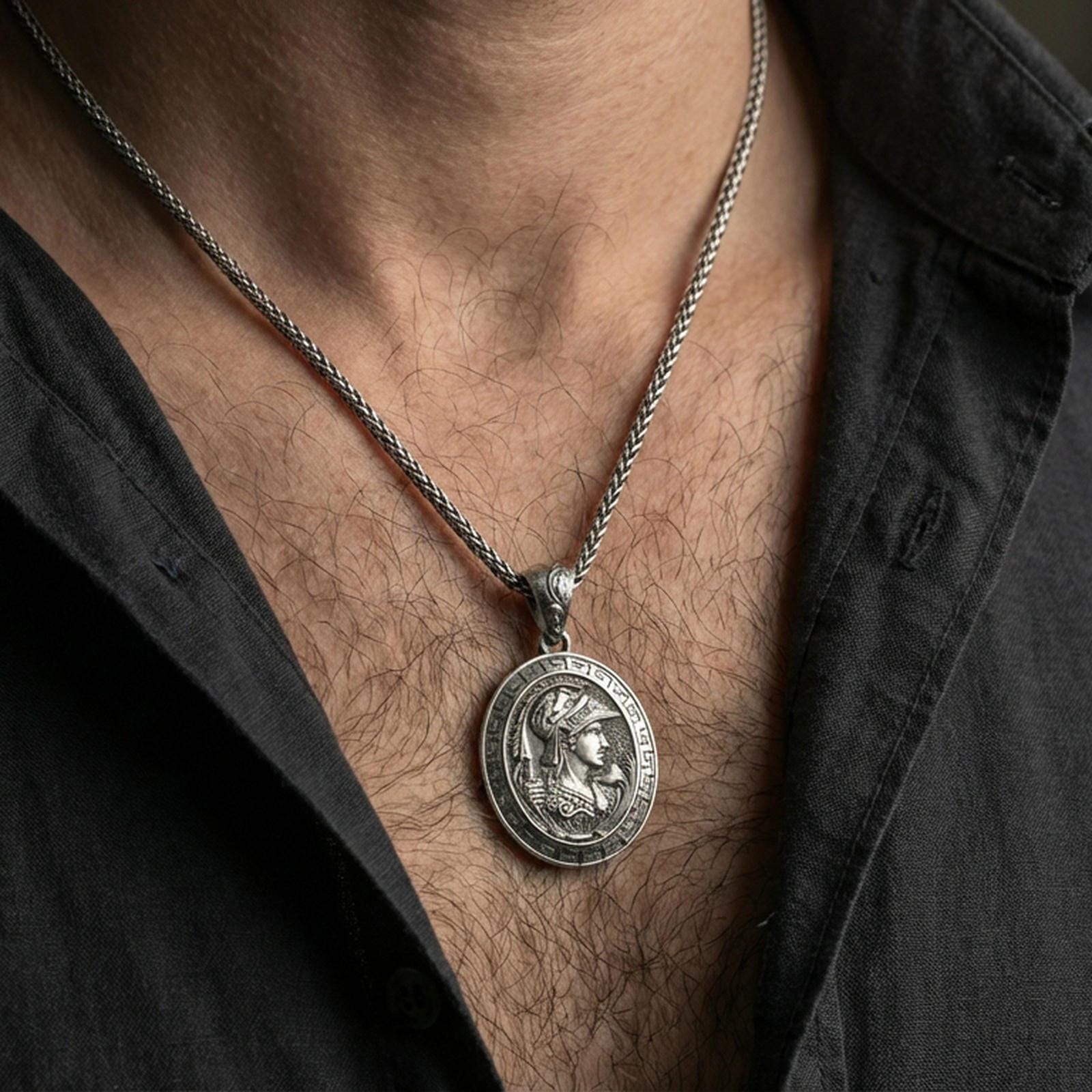 Chereda Collana Con Ciondolo A Forma Di Atena, La Dea Della Saggezza