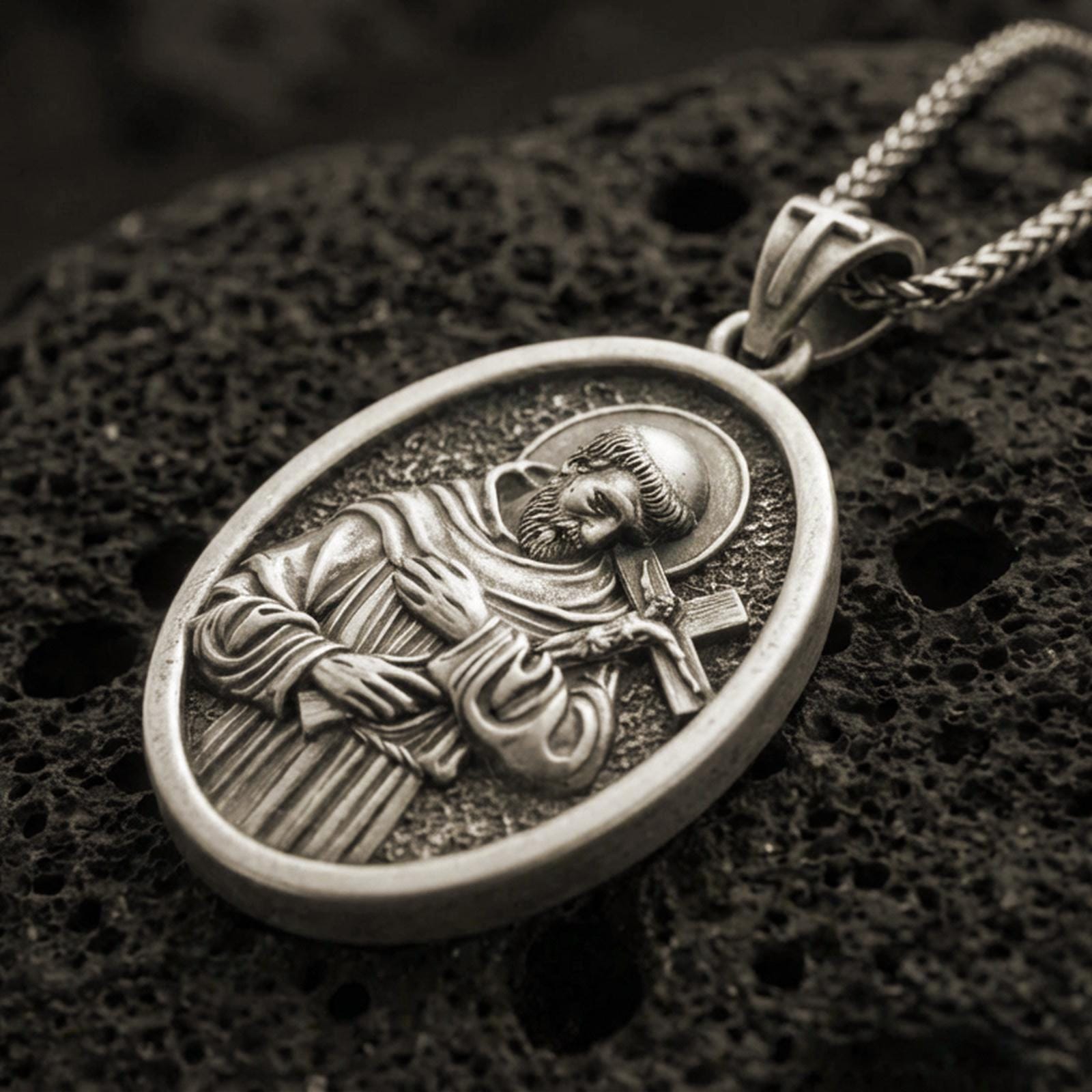 St Francis of Assisi Necklace, Sterling Silver Catholic Patron Saint ...