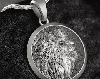 Lion of Judah Pendant – Silver Christian Amulet Necklace