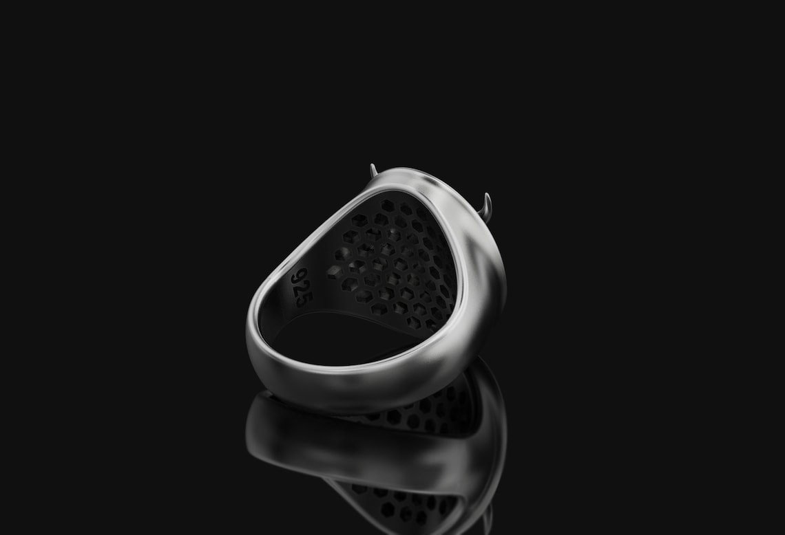 Bull Buffalo Ring Animal Jewelry Mens Accessory Husband Etsy