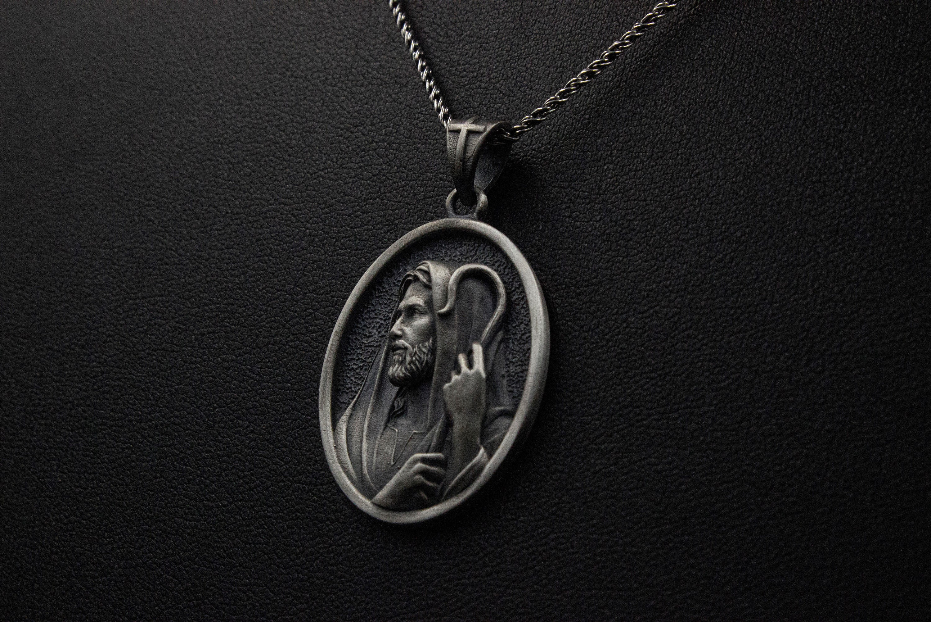 Good Shepherd Necklace Jesus Christ Pendant Silver Religious | Etsy
