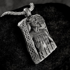 Hel Norse Goddess Pendant Viking Underworld Amulet Norse Mythology Necklace Half Dead Half Alive Pagan Jewelry Nordic Death Talisman
